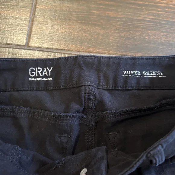 Gray by Saks Fifth Avenue Womens Super Skinny Jeans Zippers Size 6 - Picture 7 of 8